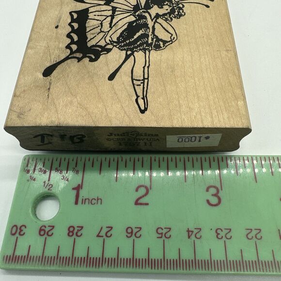 Fairy Girl Butterfly Pixie Judi Kins 1767 Rubber Stamp Fantasy - Picture 6 of 7